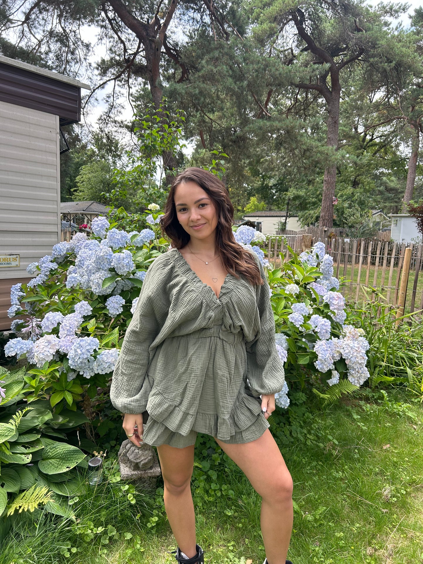 Olive jumpsuit - one size