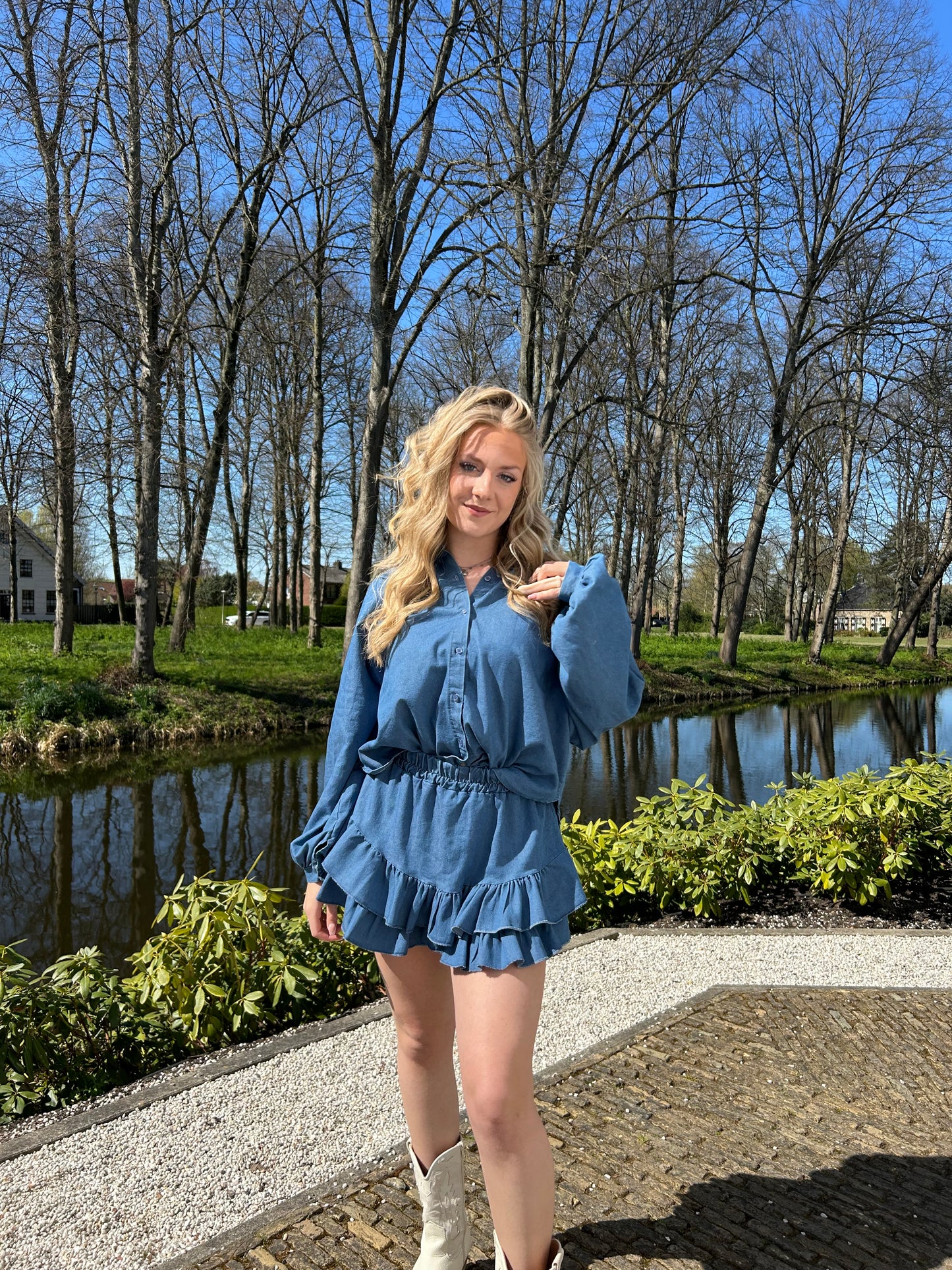 Fiona blue two piece set