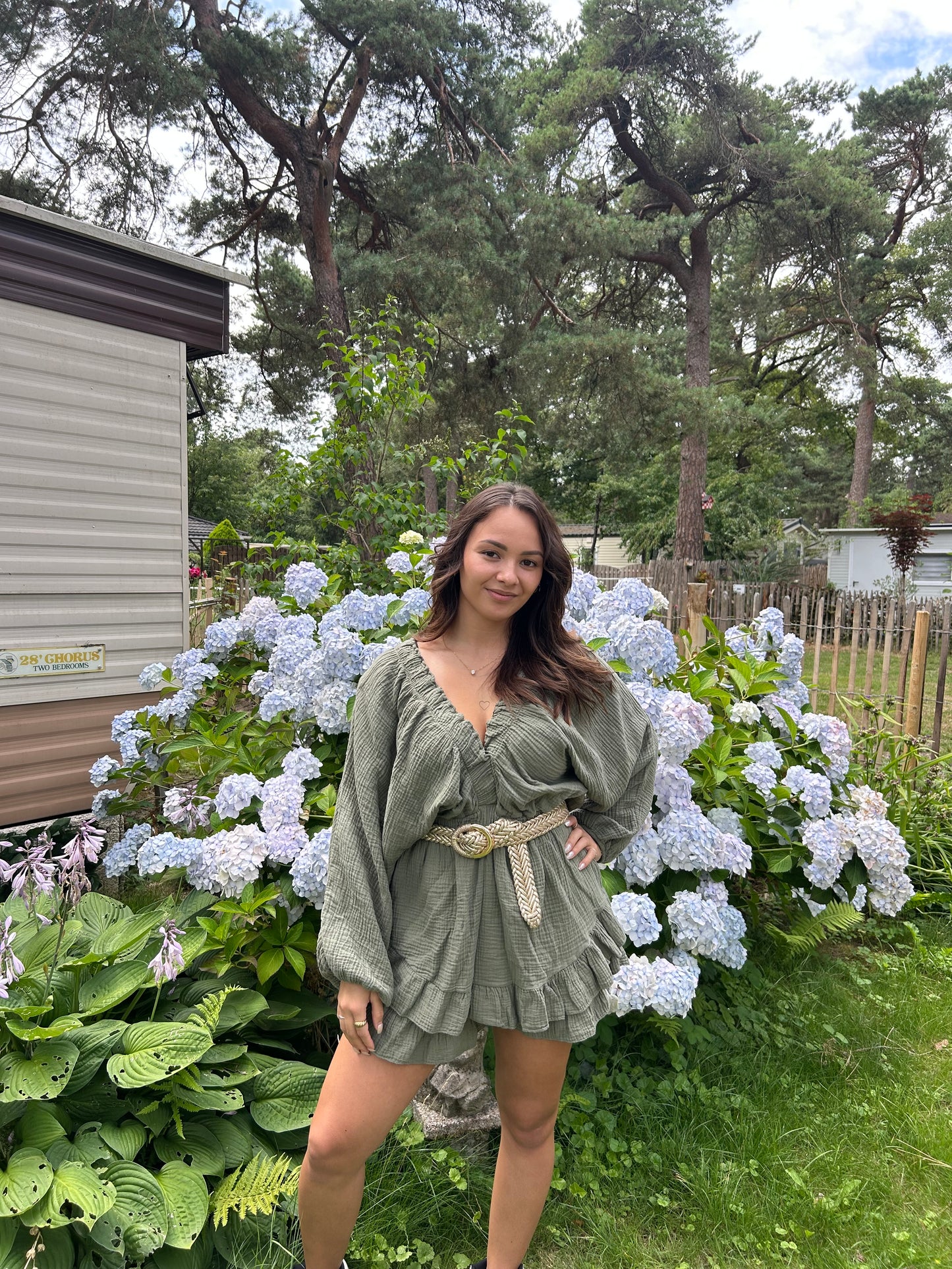 Olive jumpsuit - one size
