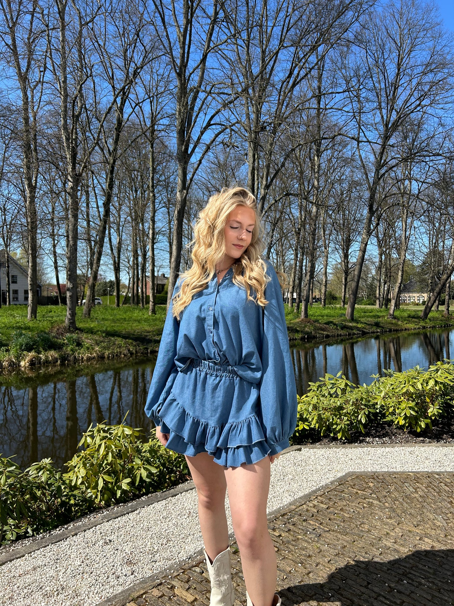 Fiona blue two piece set