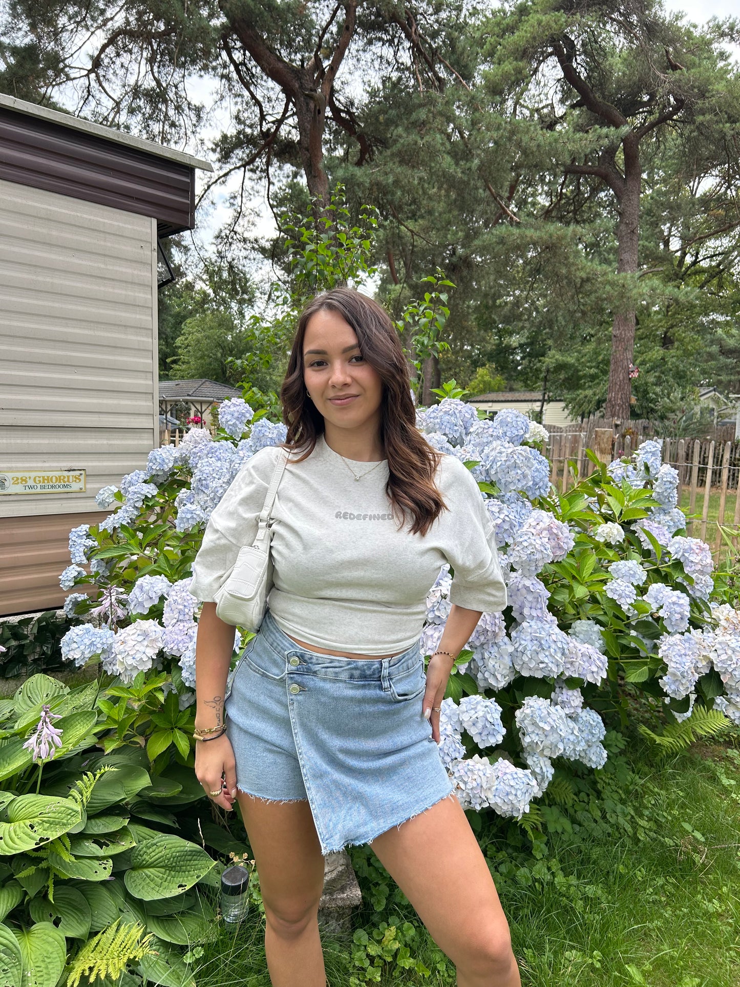 Daisy denim skort