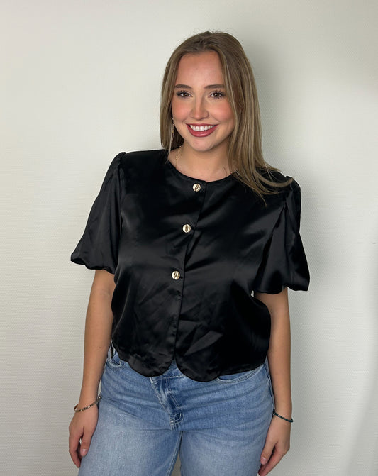 Soft satin glam blouse