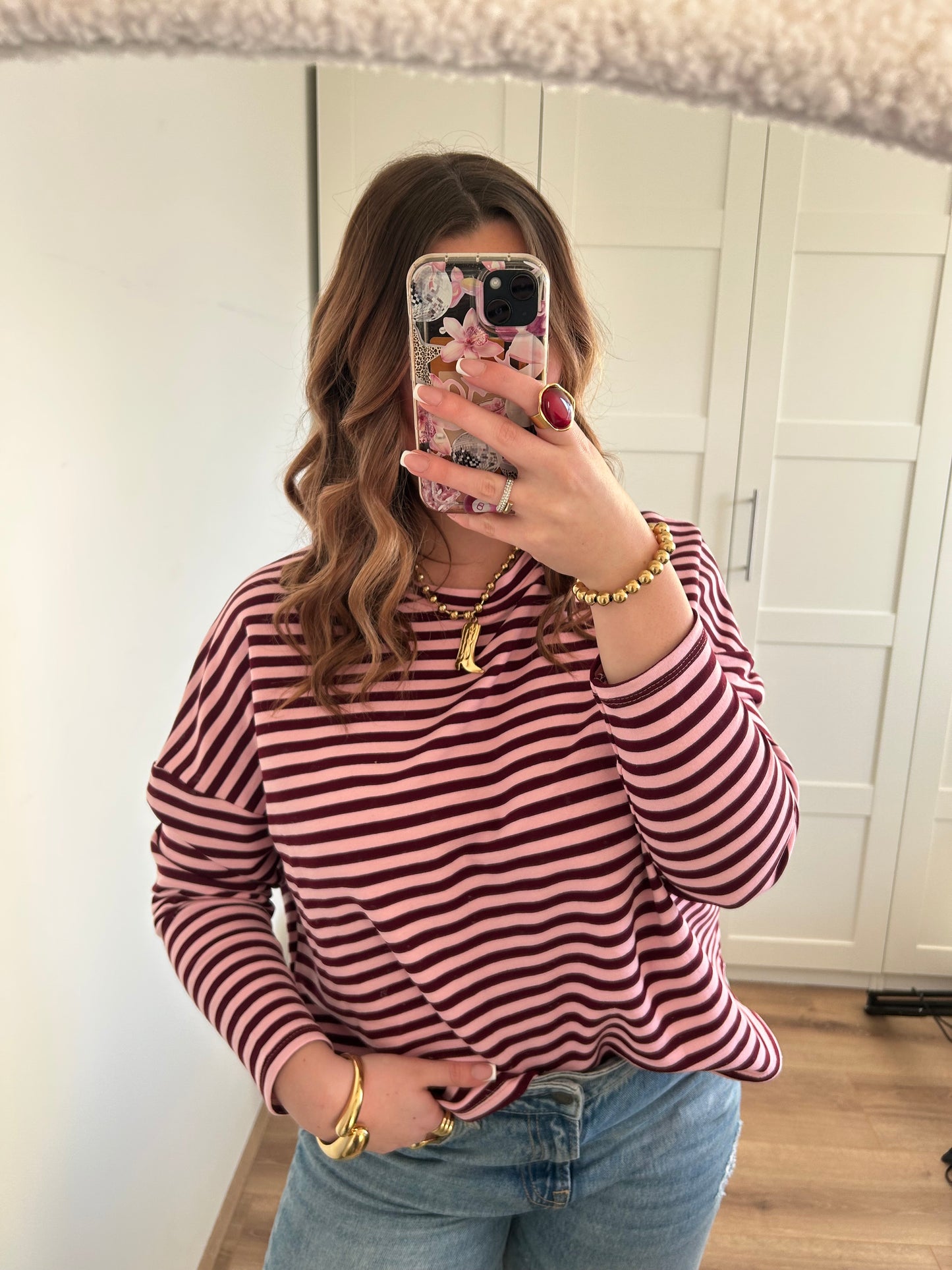 Marie streep sweater - Burgundy/roze