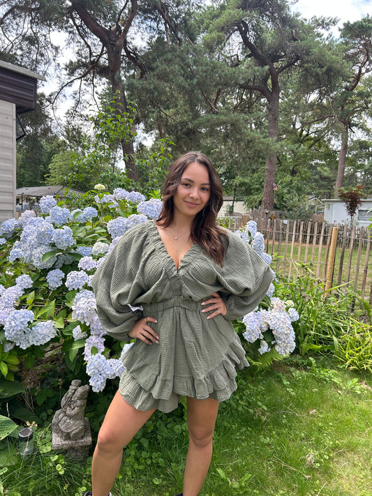 Olive jumpsuit - one size