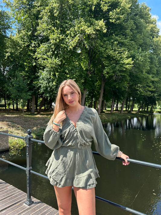 Olive playsuit - one size