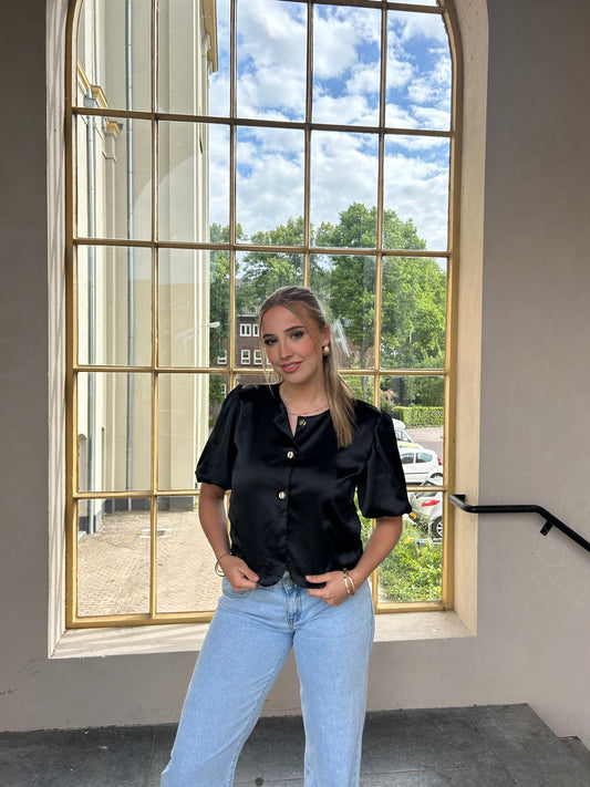 Soft satin glam blouse
