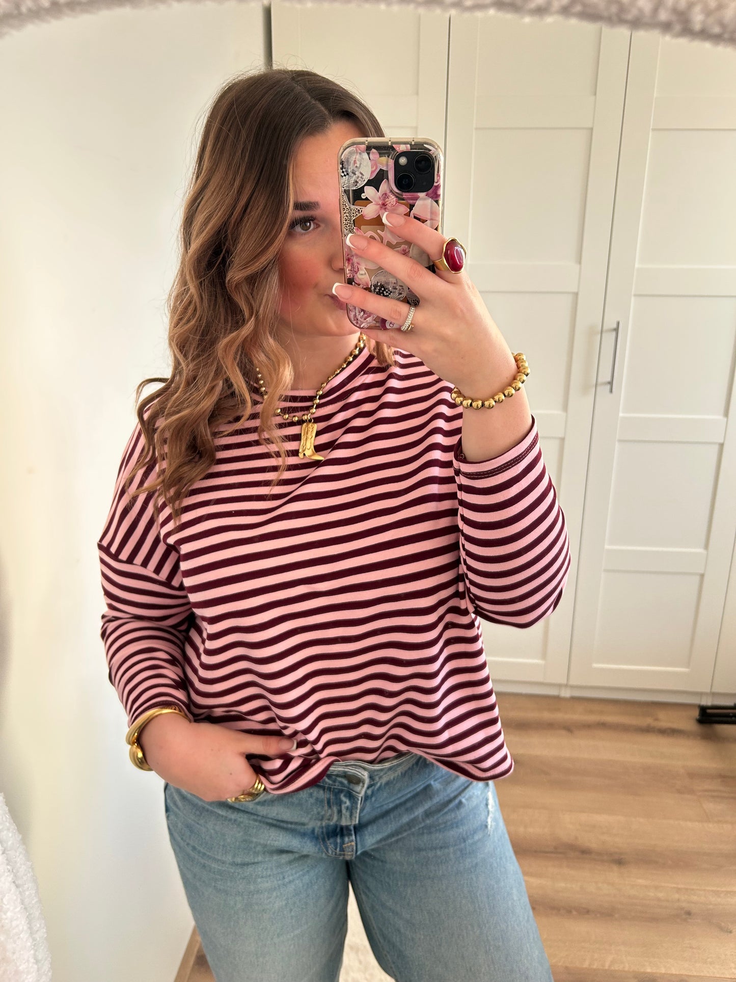 Marie streep sweater - Burgundy/roze