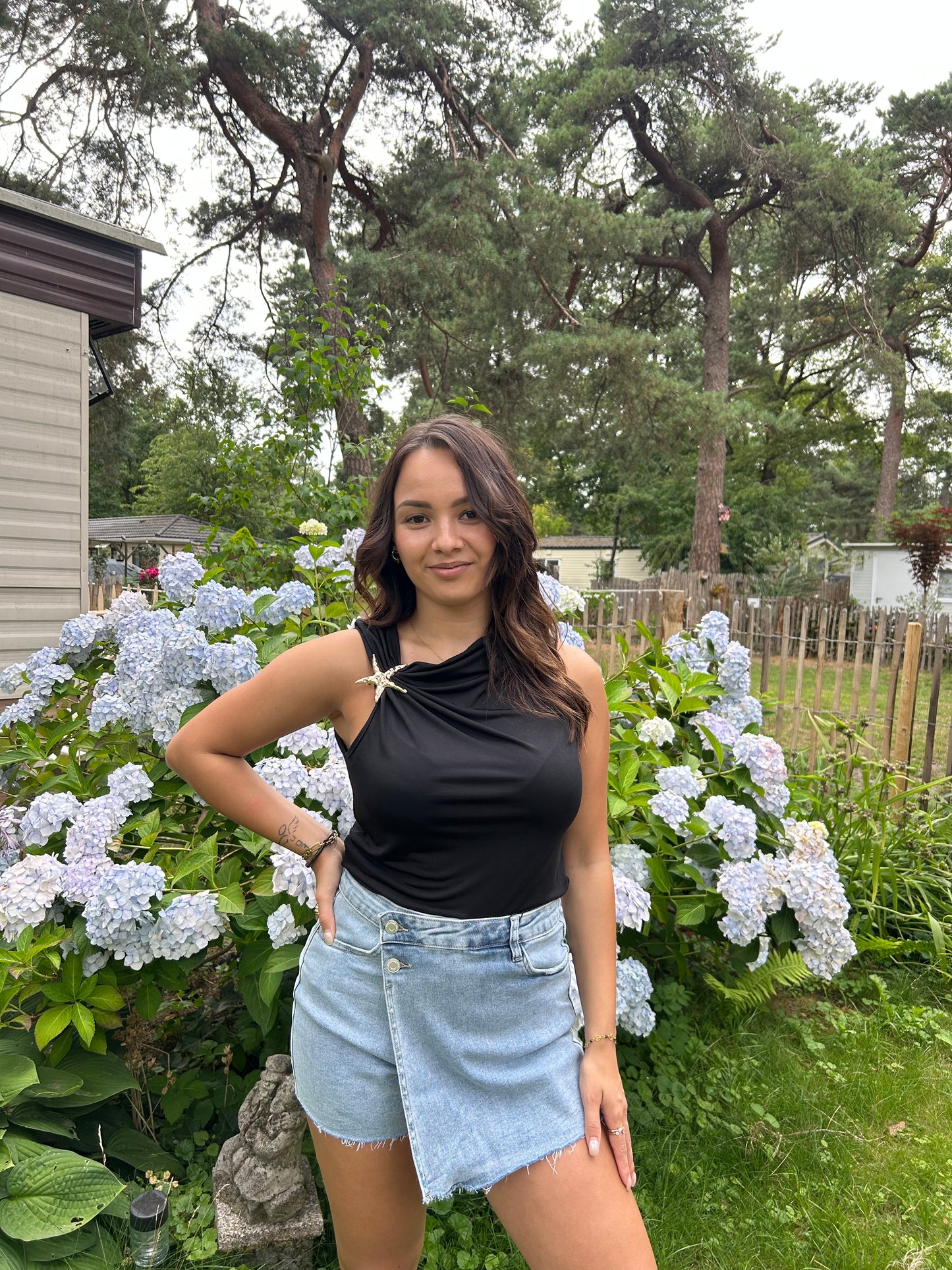 Daisy denim skort