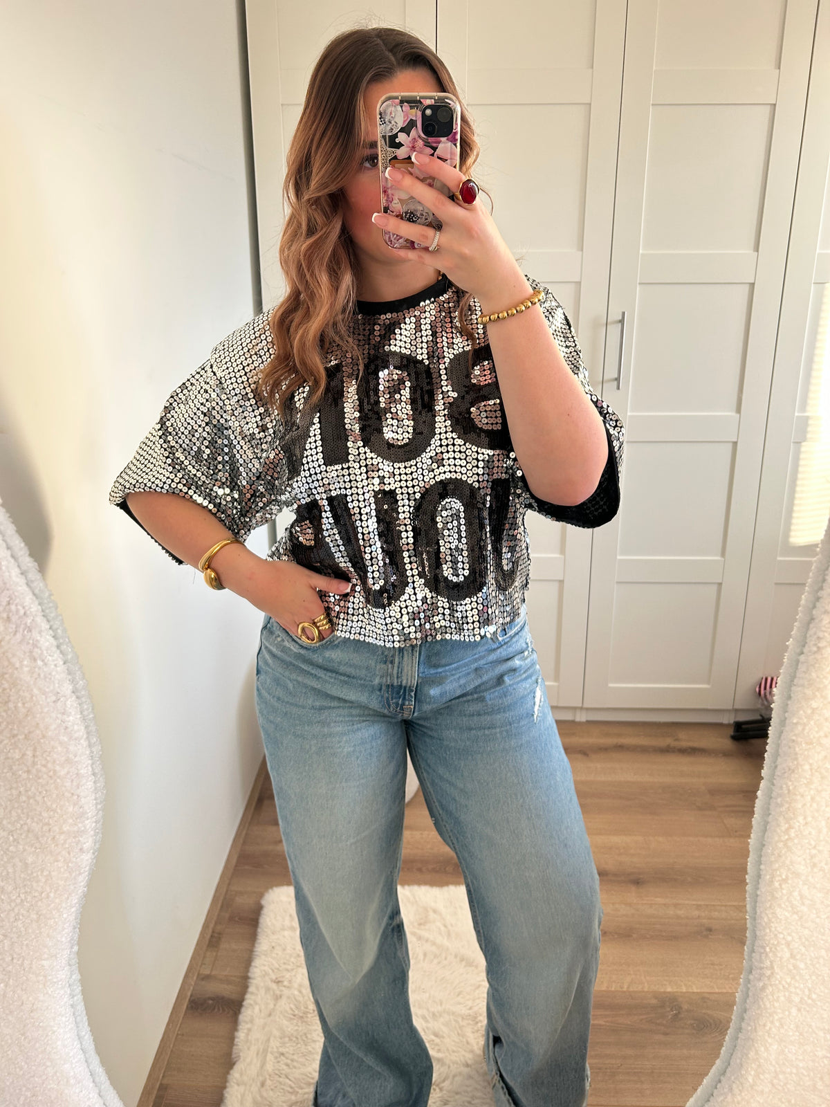 Bonjour glitter top