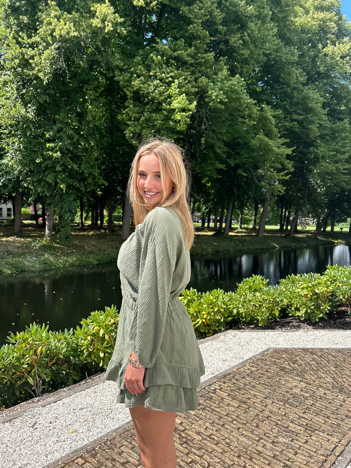 Olive playsuit - one size