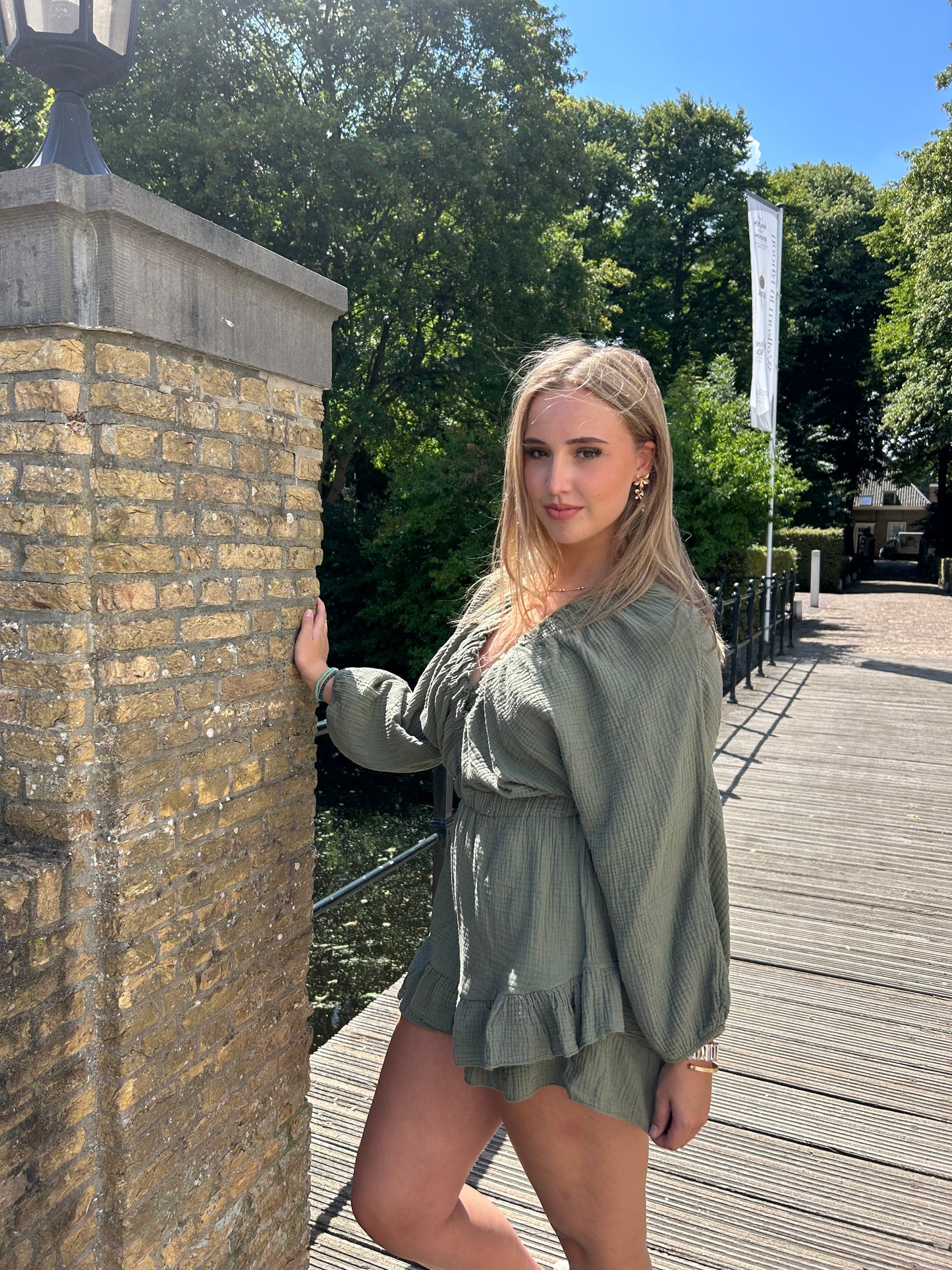 Olive playsuit - one size