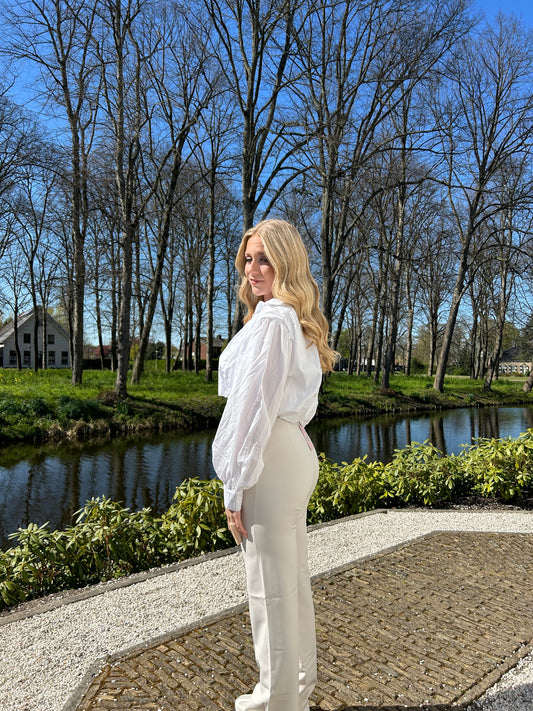 Cream classy pantalon