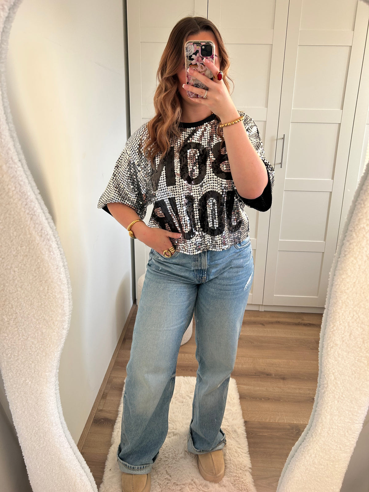 Bonjour glitter top