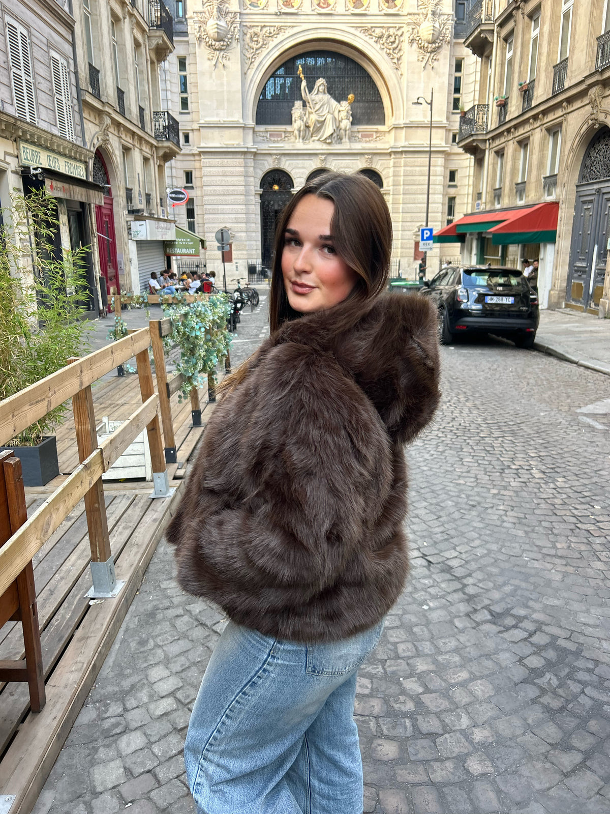 Fluffy Brownie Coat