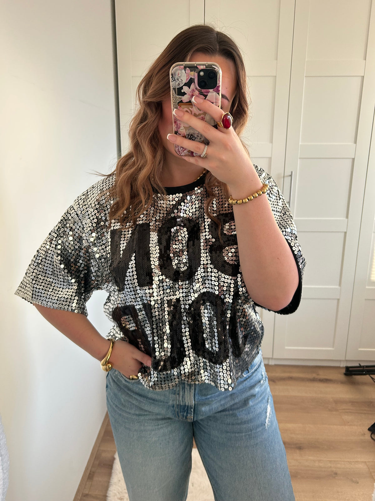 Bonjour glitter top