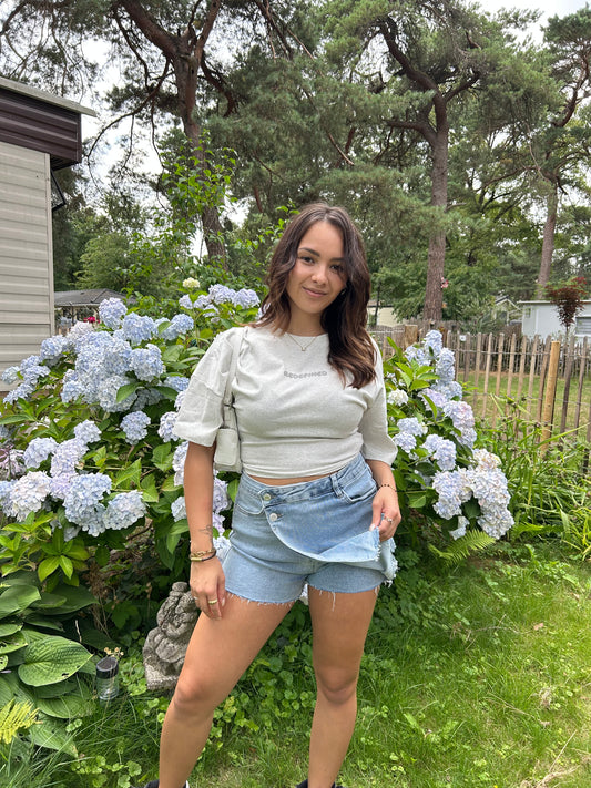 Daisy denim skort
