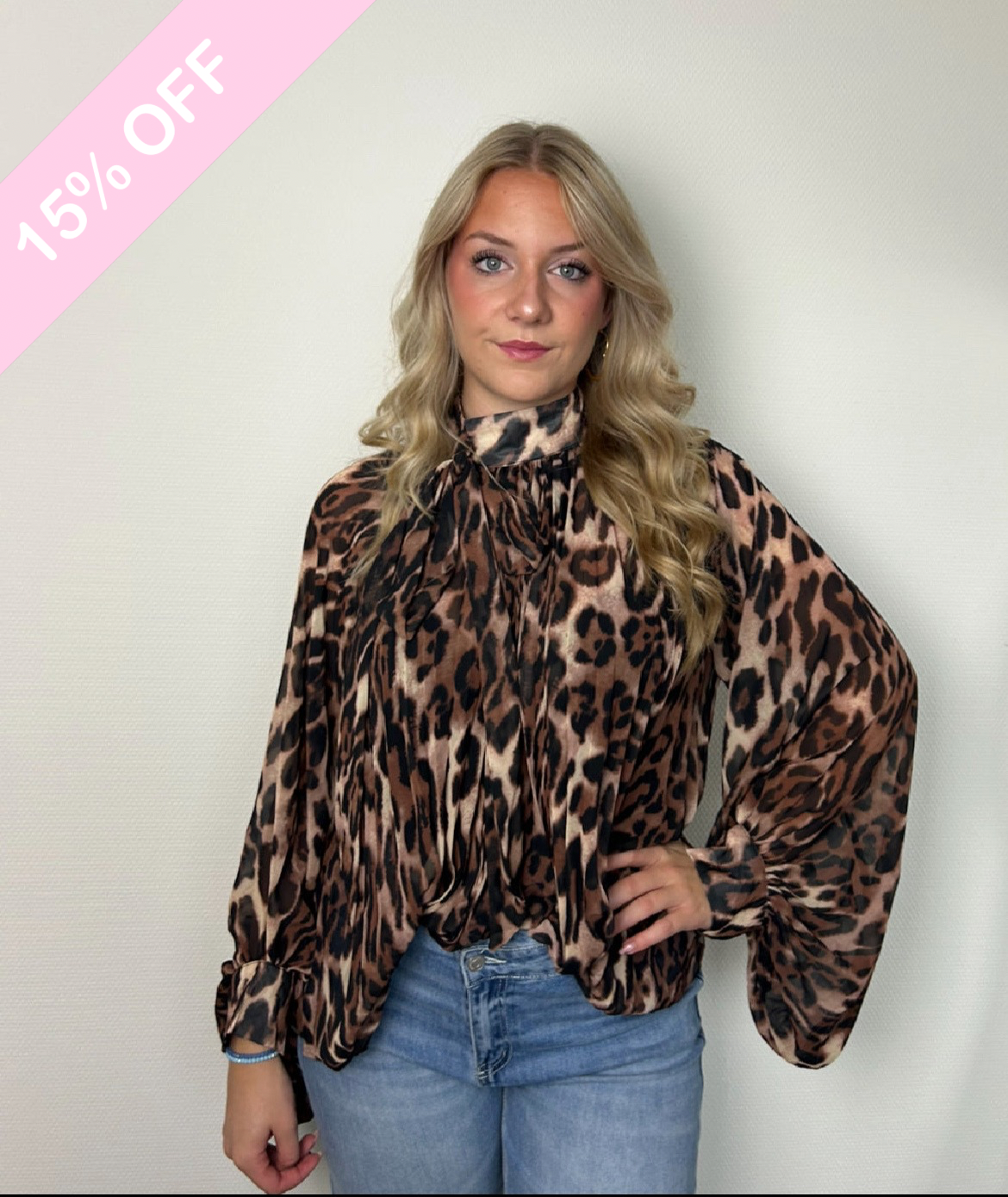 Valentina leopard blouse